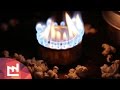 Popcorns on a penny can stove