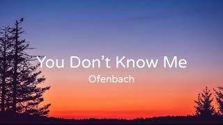 You Dont Know Me - Ofenbach Lyrics