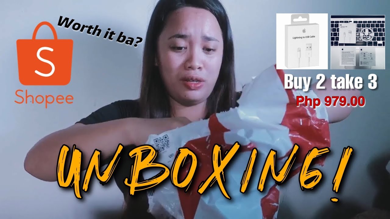 Unboxing Shopee Original iPhone Charger