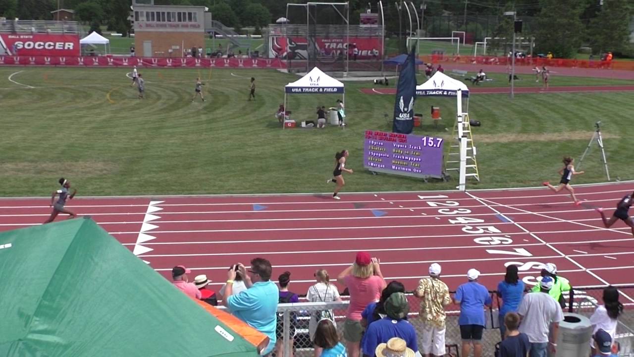 2016 USATF Region 7 Junior Olympics 100m Hurdle Finals 1314 Girls