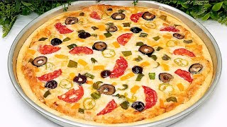 البيتزا❗ البيتزا السائلة ❗بدون عجن أو تخمير بيتزا المستعجلين سهله وسريعه مع أسرع صوص بيتزا