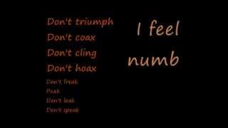 U2-Numb (Lyrics)