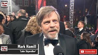 Celebrity Mark Hamill says at The Last Jedi Premiere he was 'shocked with how very little he had to do' Wealth