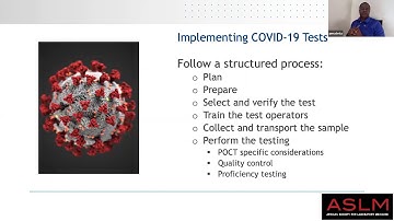 COVID-19 ECHO Session #10: Best Practices Implementing a Structured Quality Assured Testing Program