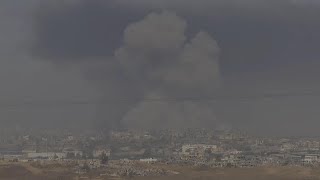 Explosions in Gaza Strip send smoke plumes billowing high into the air