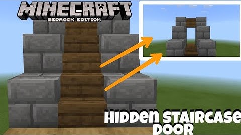 Minecraft Bedrock|Hidden Door in Staircase(Android,Ios,Switch,Win10,Xbox,Switch)