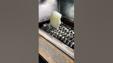 Wax shredding at shredder machine at factory #shorts #shredded #recycle