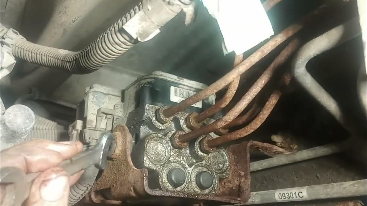 Duramax blown out brake line YouTube