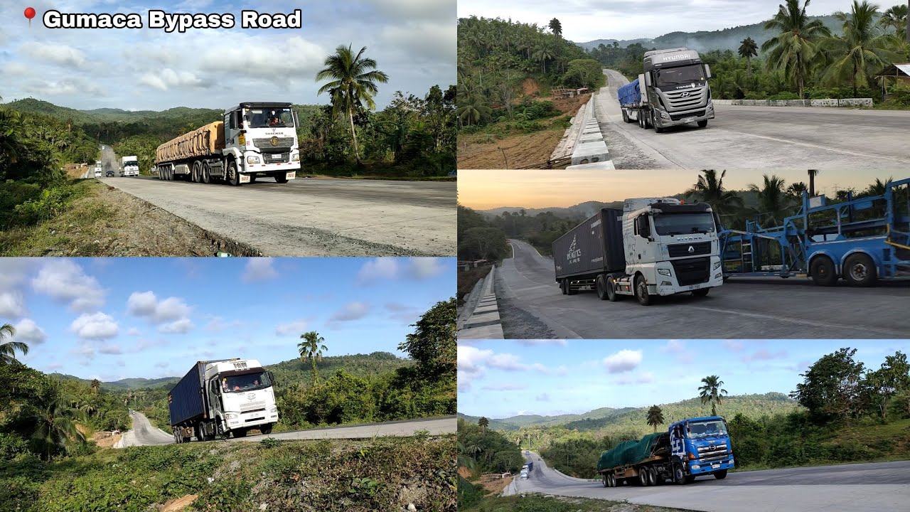 Loaded Trailer Truck UPHILL In Gumaca Bypass Road