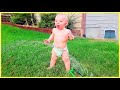 Funny Babies Playing With Water || Baby Outdoor Videos