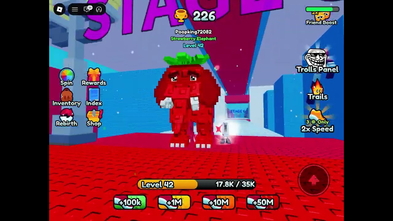 Playing Brainrots +1 Speed Per Step