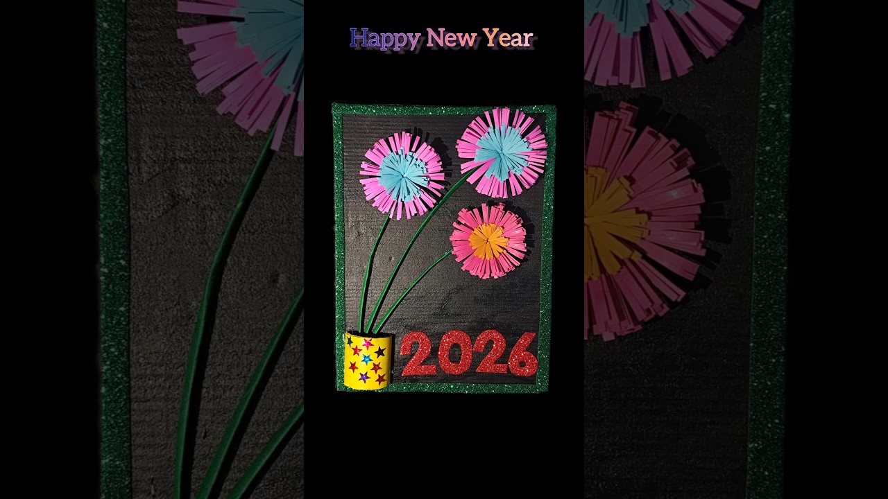 New Year Craft 2026 #vira #craft #youtubeshorts #tranding #tutorial #kids #2025-2026craft #newyear