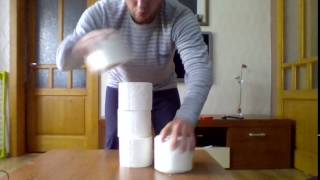 Fastest Time To Stack And Unstack Five Toilet Paper Rolls