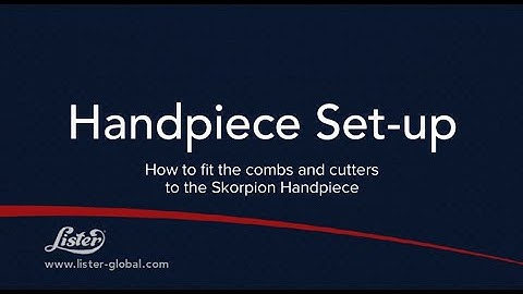 Lister Handpiece Set up presented by Sir David Fagan