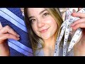 Asmr for men measuring you for a tux role play soft spoken fabric  writing sounds