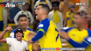 iShowSpeed Reacts To Ronaldos Goal Against Abha 😂