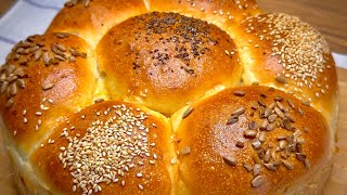 Cvet Pogača Mekana Kao Pamuk, Nežna I Laka Za Pripremu Soft Fluffy Flower Bread