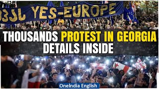 Georgia Protests: Thousands Oppose Controversial 'Foreign Agents' Law In Capital Tbilisi| Oneindia