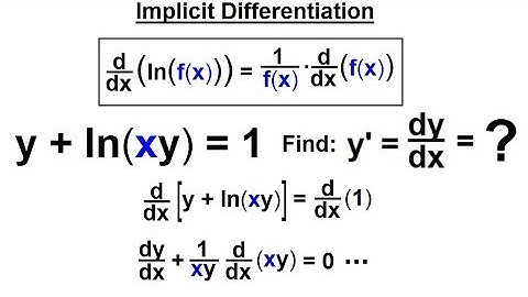 Calculus 1: Ch 5.1 Derivative of e^x and lnx (19 of 24) What is Implicit Differentiation?