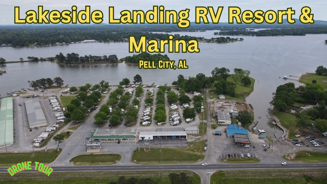 Exploring Lakeside Landing RV Park and Marina Tour with Aerial Drone
