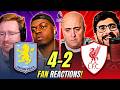 Liverpool Fans FUMING Reaction To Aston Villa 4 2 Liverpool Premier League Fan Reactions 