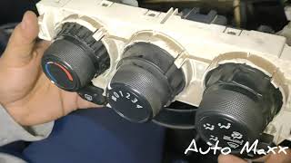 طريقه فك وتصليح لوحه تكييف تويوتا ياريس .. Toyota Yaris ac climate control unit removal diy