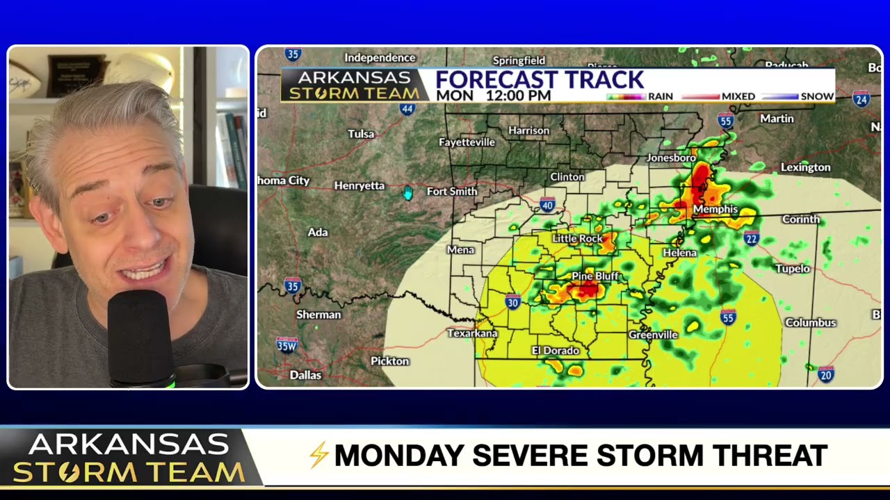 Severe storms possible Monday, March 9th, 2026