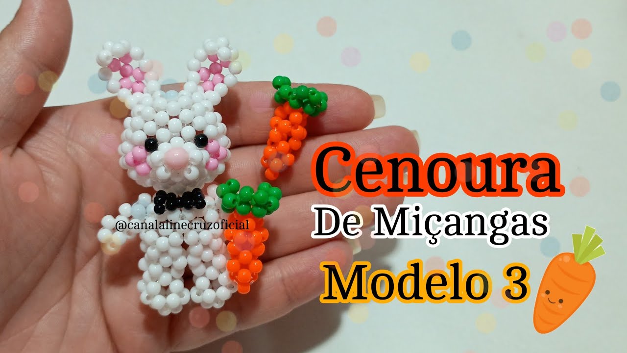 Cenoura de Miçangas/Pérolas- Passo a Passo #viralvideo #diy #artesanato #criadordeconteudo 