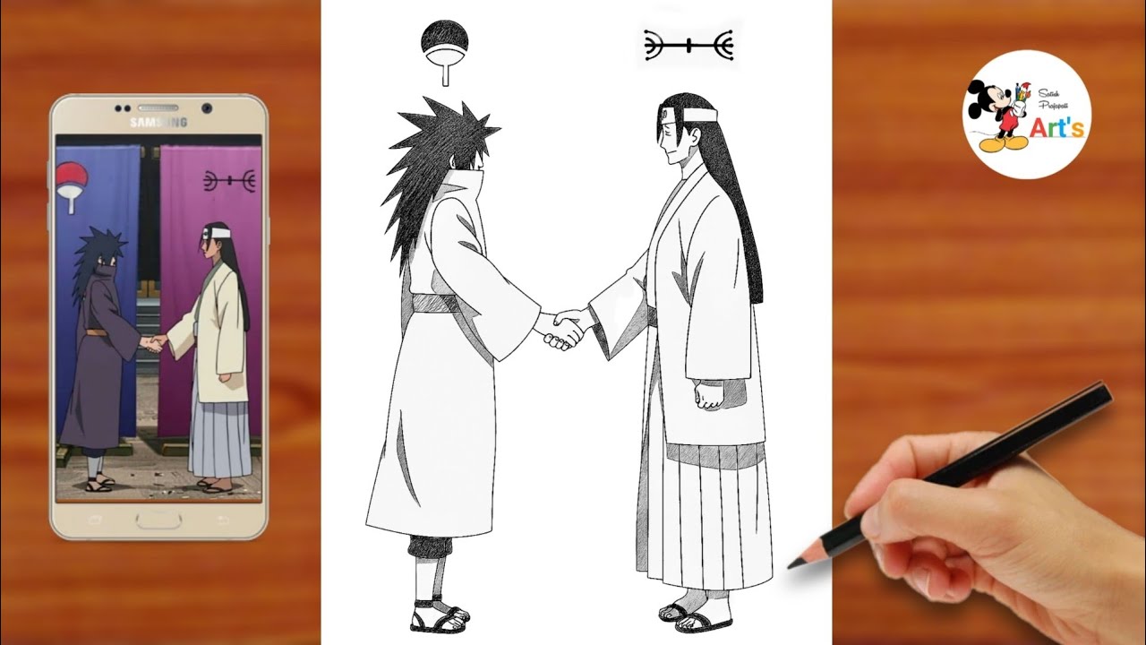 Madara Uchiha Full Body Drawing || Anime Drawing Step By Step || Naruto Drawing 