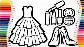 Set Of Women's Accessories. How to Draw Women's Accessories.