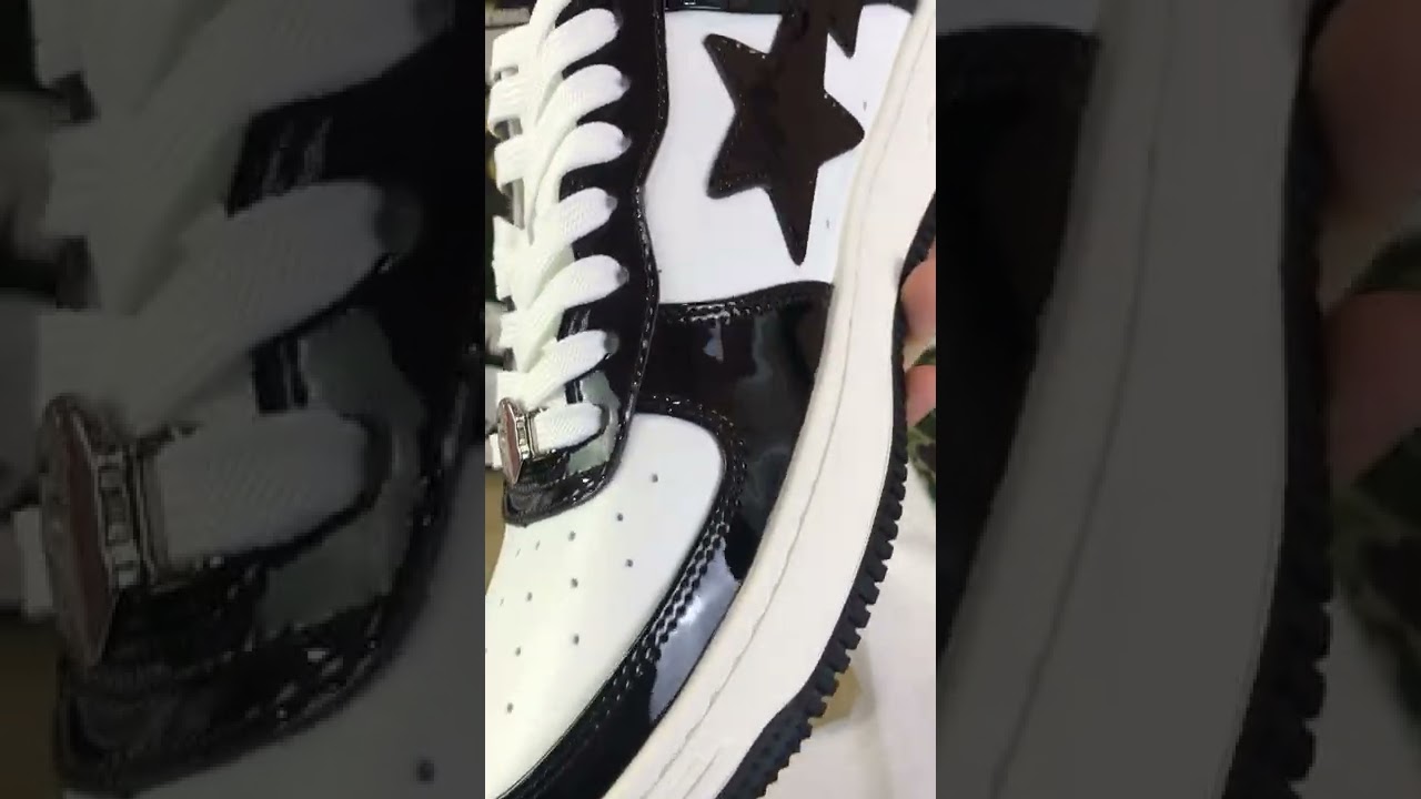 [Qc] A bathing ape 🦍 black white bape SK8 sta from Luckshoes, the best batch, compared with other 2
