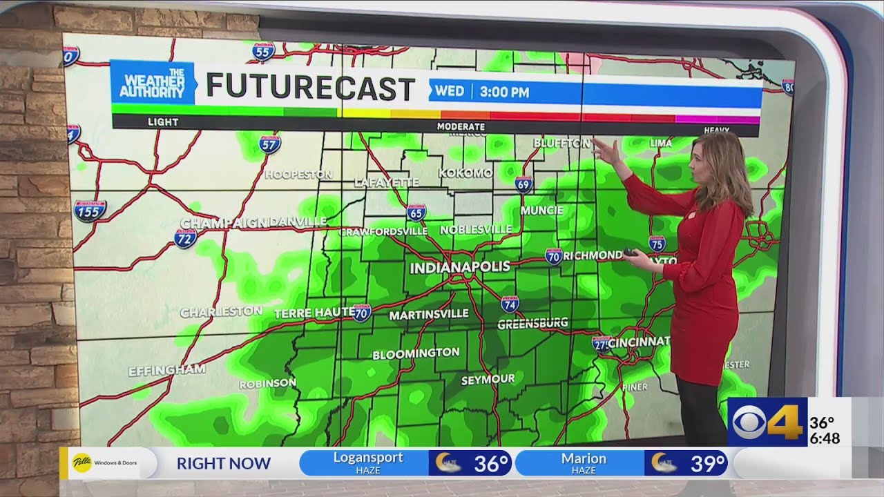 Cloudy and quiet Tuesday; rain for Christmas Day - YouTube