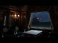 Luxurious Train Travel in the Rain | Train and Rain Sounds for Deep Sleep