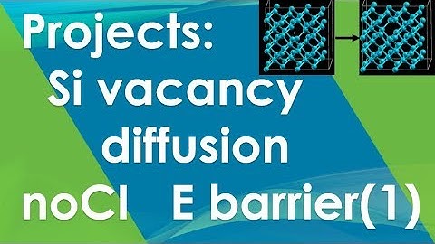 Project: 15.2 (neb, noCI) energy barrier of vacancy diffusion in Si | Quantum Espresso Tutorial 2019