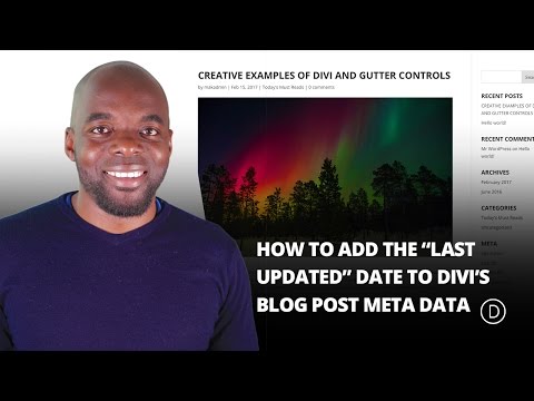 How to Add the “Last Updated” Date to Divi’s Blog Post Meta Data