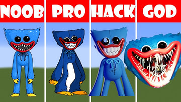 PIxel Art (NOOB vs PRO vs HACKER vs GOD) Huggy Wuggy In Minecraft