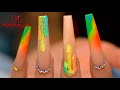 HOW TO DO RAINBOW DRIP NAIL TUTORIAL I ACRYLIC COFFIN SHAPE DESIGN I 2020 NAIL TREND I NOTPOLISH ART