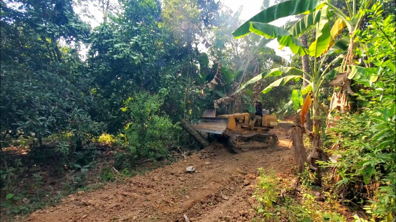 NICELY!! A Start Project LANDFILL by Smart Driver Dozer MITSUBISHI Pushing Tree & UD Trucks Unload