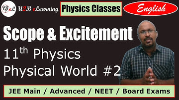 Class 11 Physics in English Chapter 1 Physical World. Part 2. Scope and Excitement of Physics.