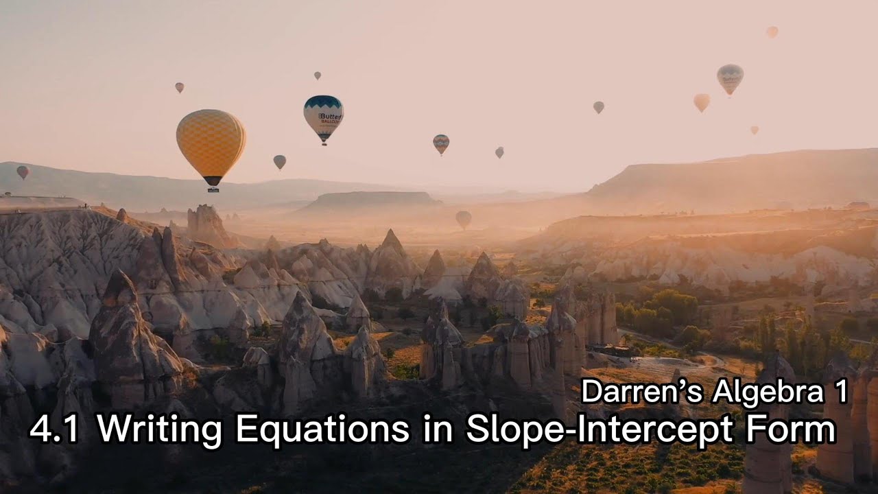 4.1 Writing Equations, knowing m and b