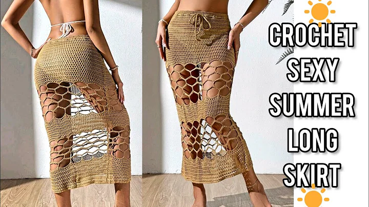 Learn how to crochet a stunning summer long skirt!