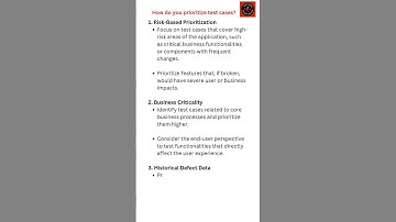 How do you prioritize the test cases? #softwaretesting #testcases