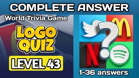 Logo Quiz, World trivia game | level 43 answers @brainitquiz #logoquiz