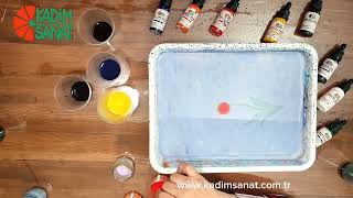 Çiçek Ebrusu Gelincik Çiçeği Nasıl Yapılır? Kadim Sanat Ebru Seti