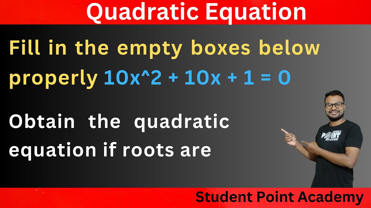 How to Find a Quadratic Equation from Given Roots | Step-by-Step ...