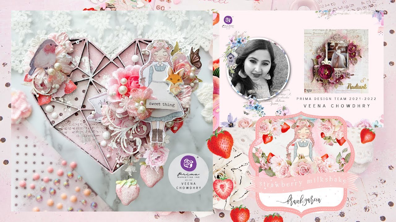 Prima - Strawberry Milkshake Collection - 12 x 12 Paper Pad