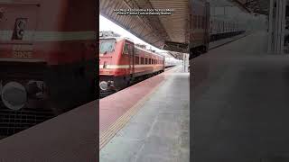 Solo Red Bull Wap-4 Locomotive Face To Face Meets Pink ICF local Train at Railway Station #shorts