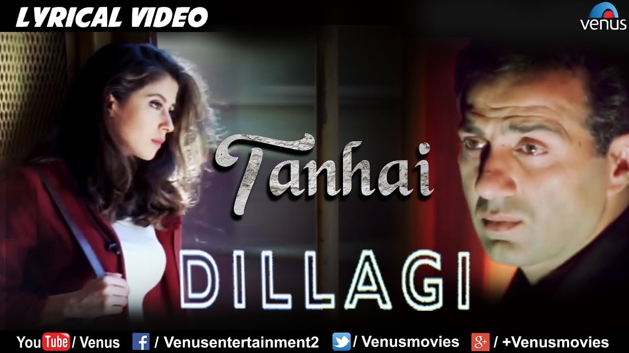 Tanhai  Saaya Bhi Saath   LYRICAL VIDEO Dillagi  Sunny Deol  Urmila Matondkar  Ishtar Music