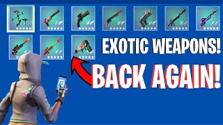 EXOTIC WEAPONS BACK AGAIN! (Fortnite Creative)