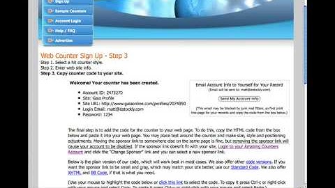 Adding a Visitor Counter to your Gaia Online Profile